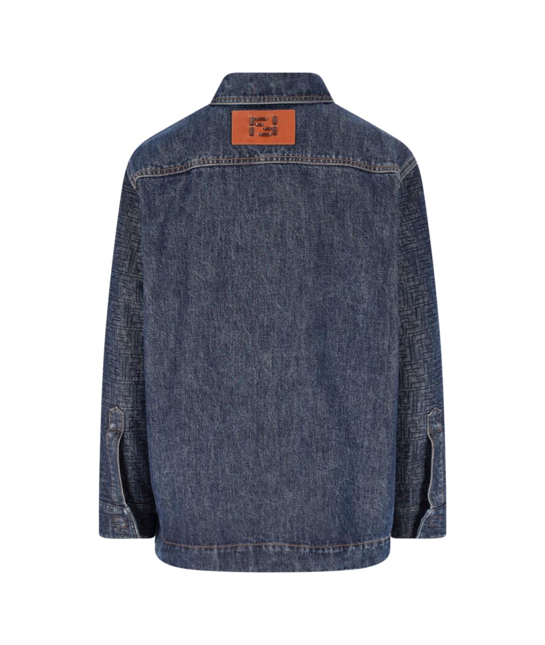 FENDI Синяя хлопковая куртка, фото 2