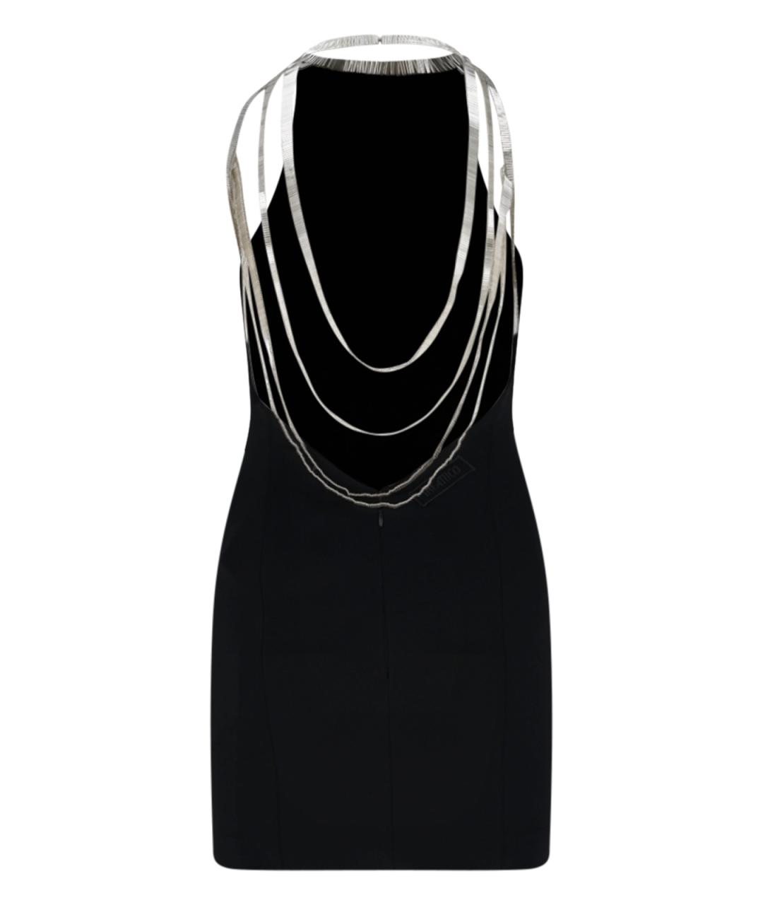 THE ATTICO Черное вискозное вечернее платье, фото 2