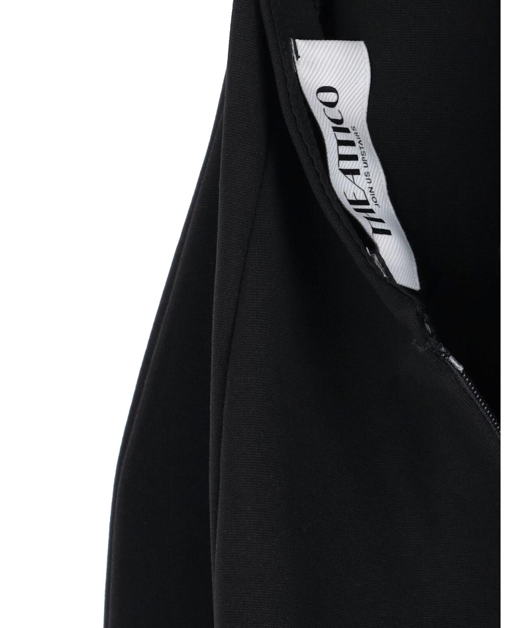 THE ATTICO Черное вискозное вечернее платье, фото 3