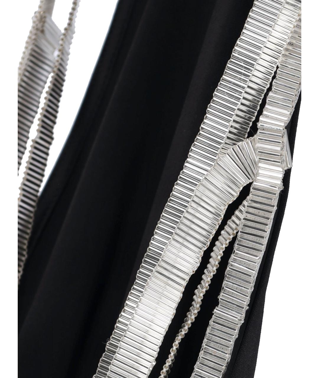 THE ATTICO Черное вискозное вечернее платье, фото 5