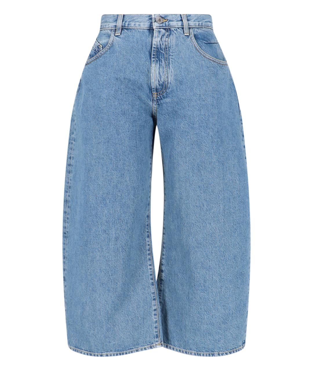 THE ATTICO Голубые хлопковые прямые джинсы, фото 1
