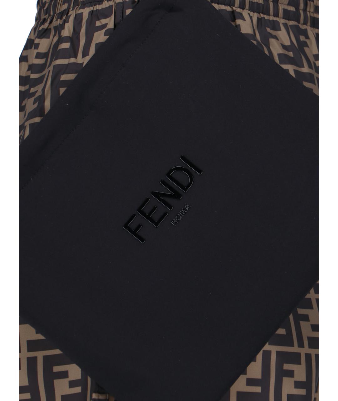 FENDI Коричневые полиэстеровые плавки, фото 5