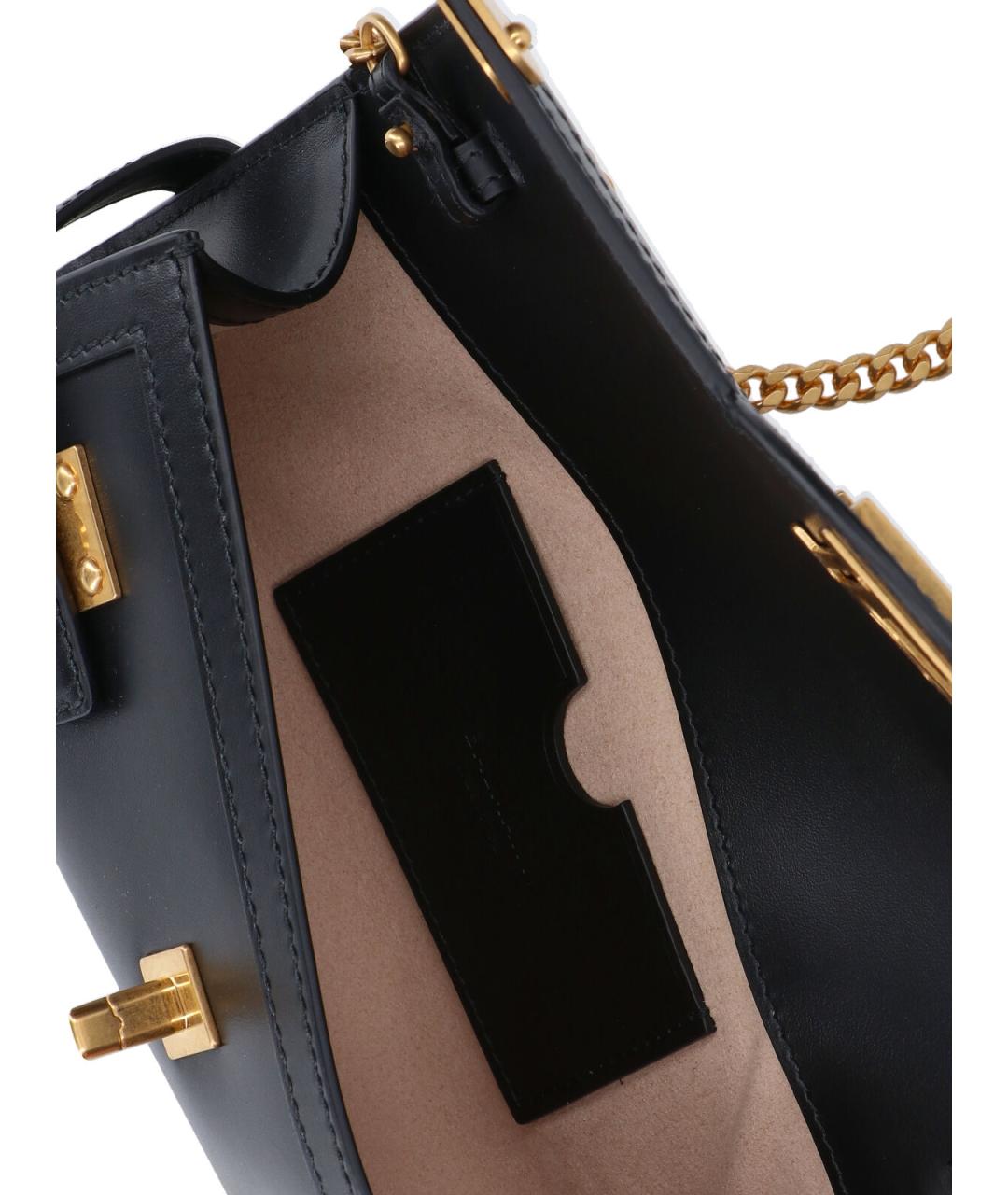 BALMAIN Черная кожаная сумка через плечо, фото 4