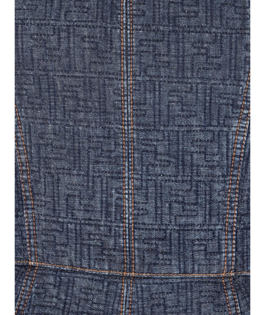 FENDI Синее хлопковое платье, фото 6