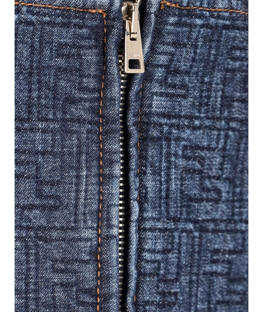 FENDI Синее хлопковое платье, фото 4