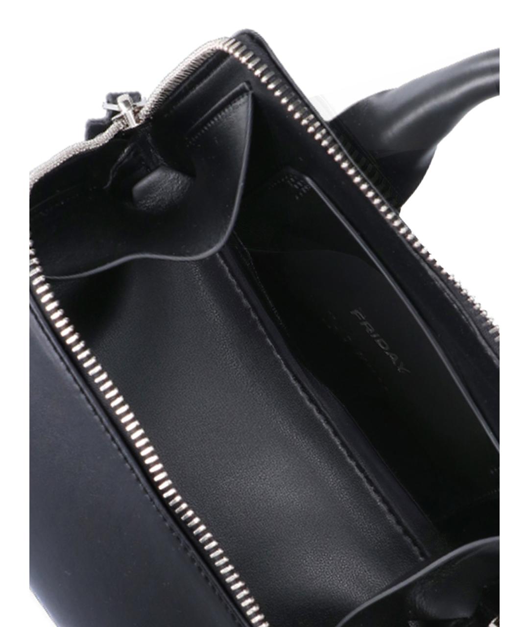 THE ATTICO Черная кожаная сумка тоут, фото 4