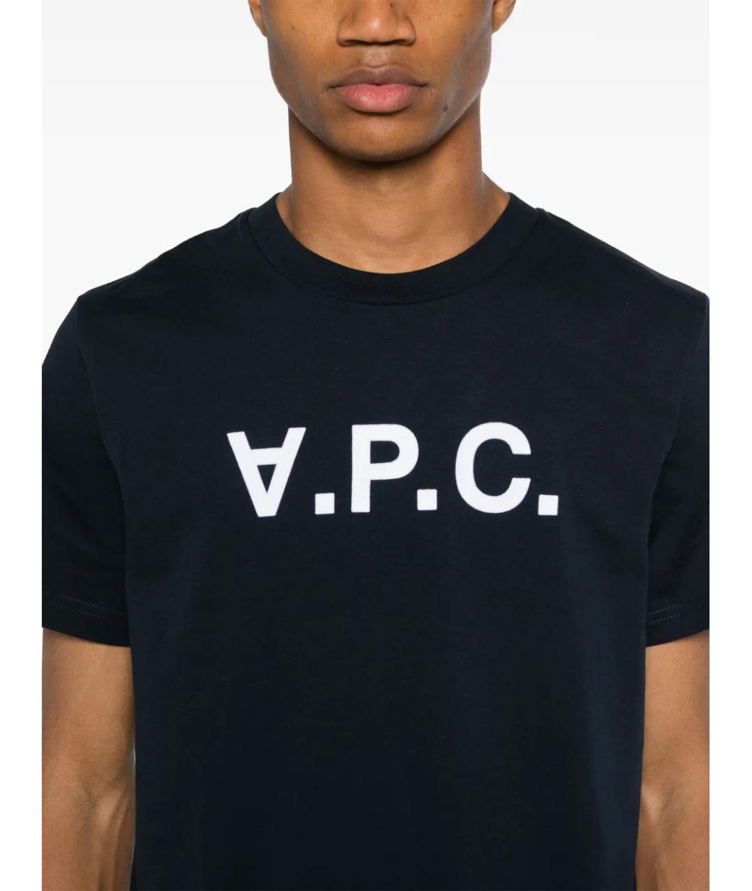 A.P.C. Черная хлопковая футболка, фото 4