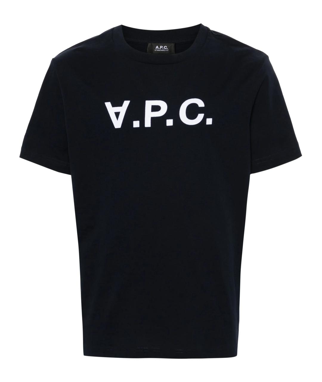 A.P.C. Черная хлопковая футболка, фото 1