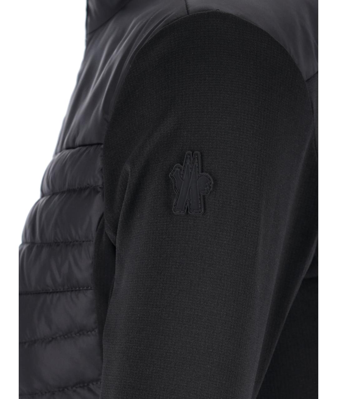 MONCLER GRENOBLE Черный полиэстеровый кардиган, фото 3