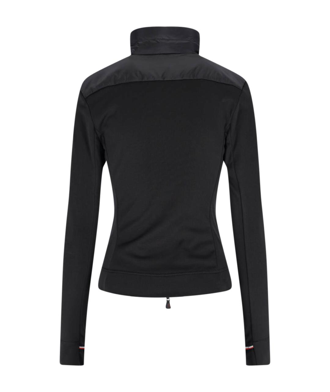 MONCLER GRENOBLE Черный полиэстеровый кардиган, фото 2