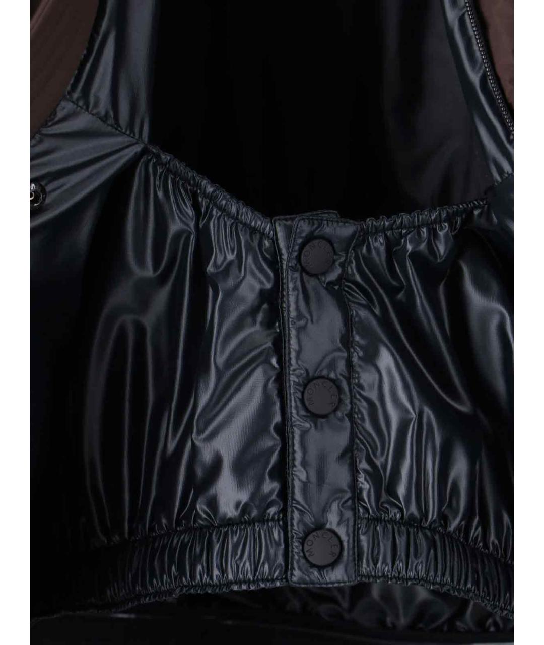 MONCLER GRENOBLE Коричневый полиэстеровый пуховик, фото 4