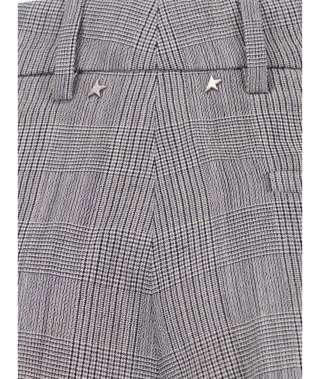 GOLDEN GOOSE DELUXE BRAND Серые шерстяные прямые брюки, фото 5