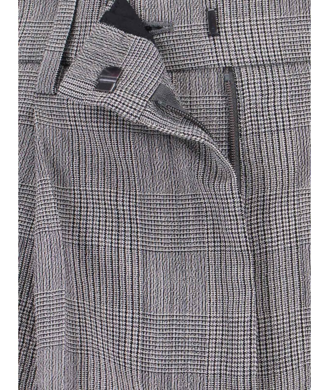 GOLDEN GOOSE DELUXE BRAND Серые шерстяные прямые брюки, фото 4