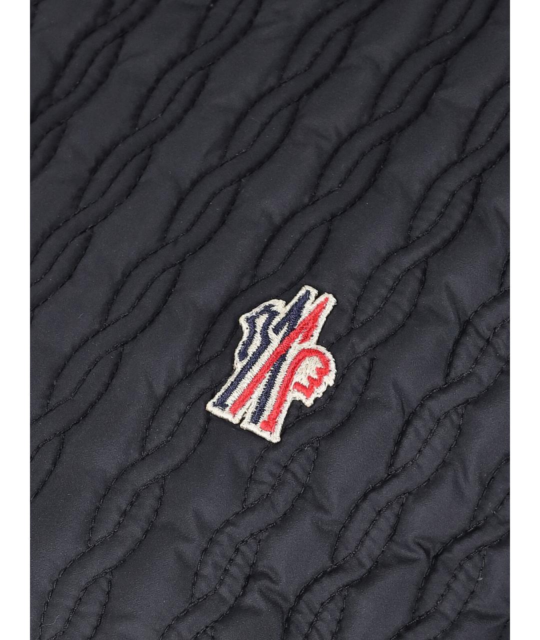 MONCLER GRENOBLE Черный полиэстеровый кардиган, фото 4