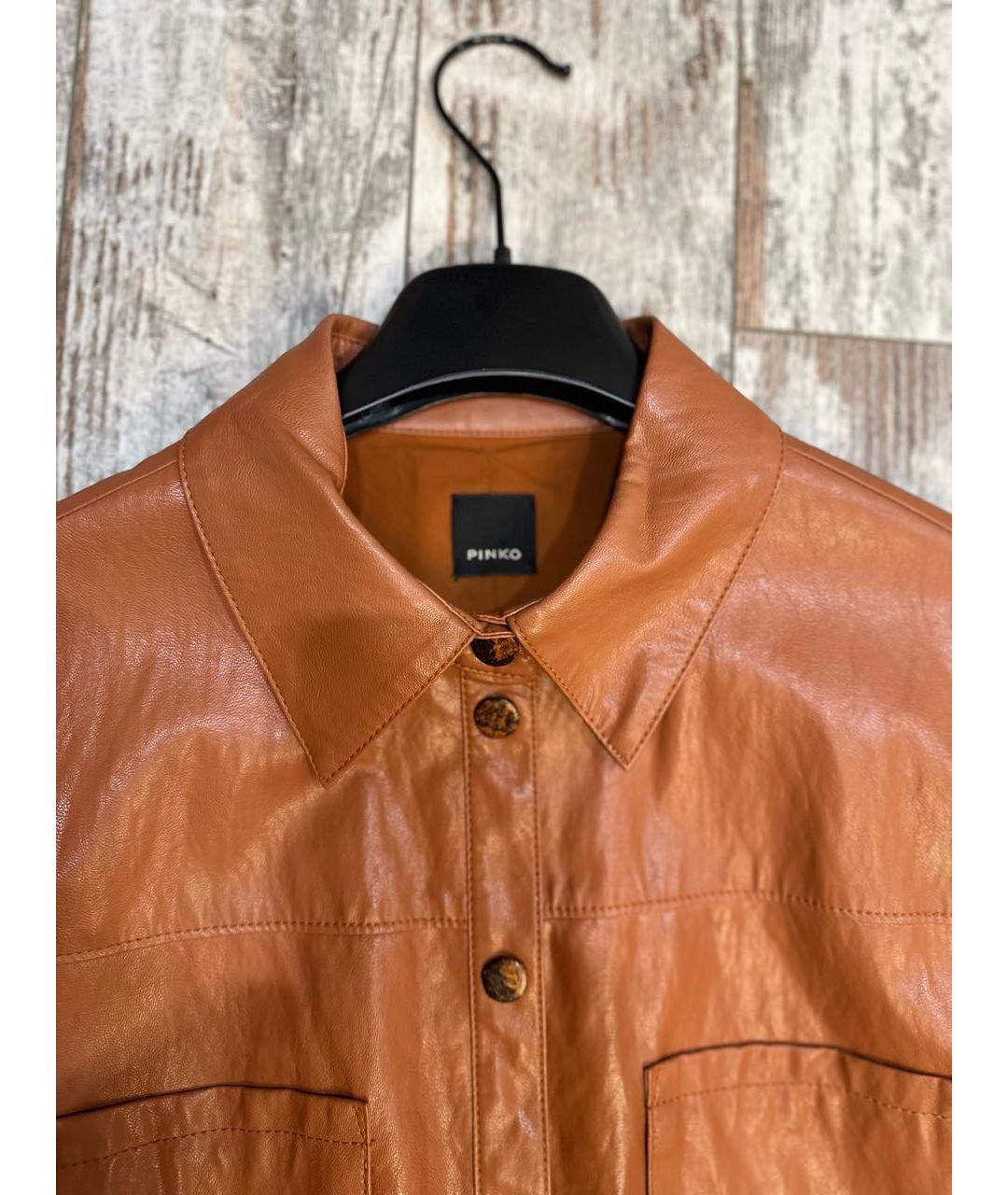 PINKO Коричневое полиэстеровое повседневное платье, фото 3