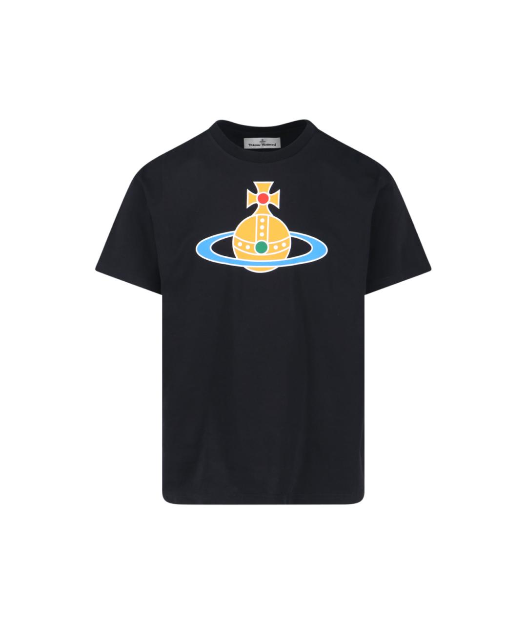 VIVIENNE WESTWOOD Черная хлопковая футболка, фото 1