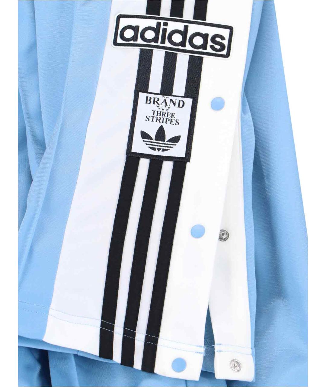 ADIDAS Синие полиэстеровые прямые брюки, фото 5