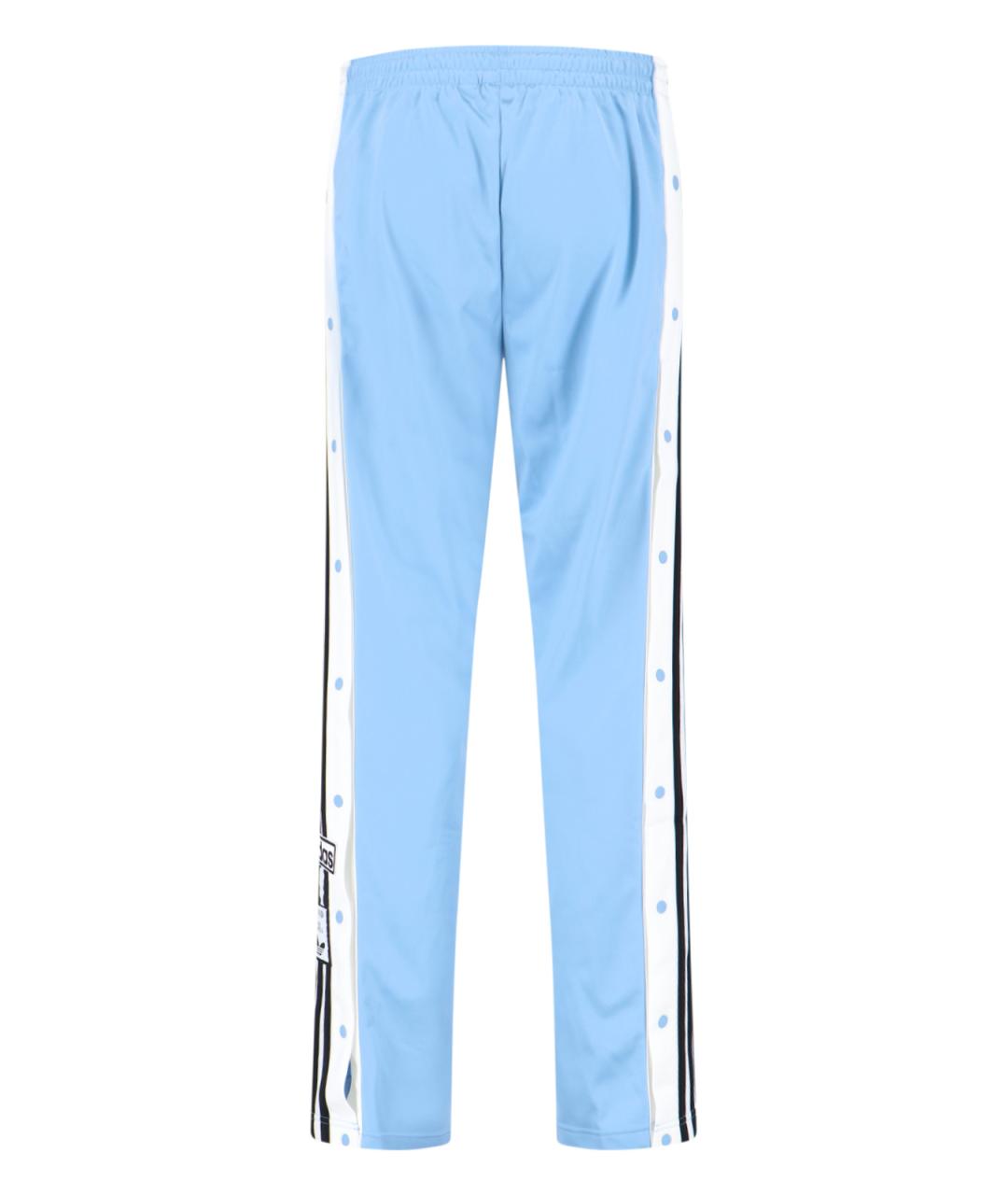ADIDAS Синие полиэстеровые прямые брюки, фото 2