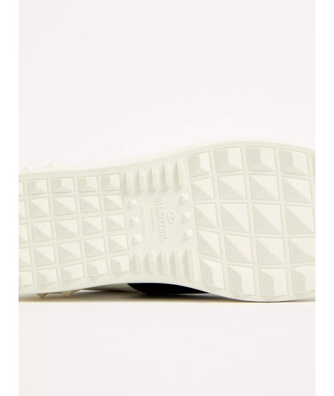 VALENTINO Белые кожаные низкие кроссовки / кеды, фото 4