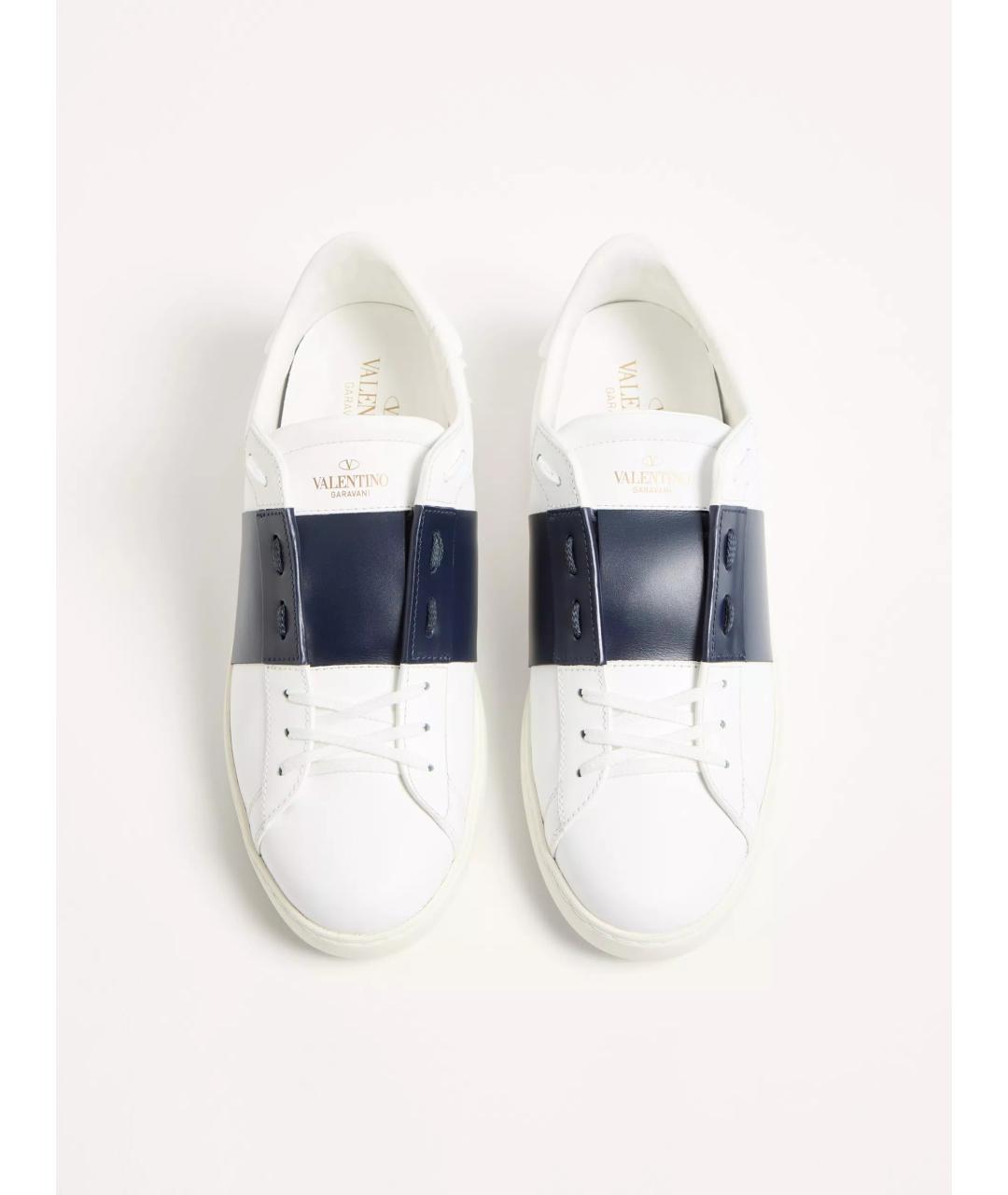 VALENTINO Белые кожаные низкие кроссовки / кеды, фото 5
