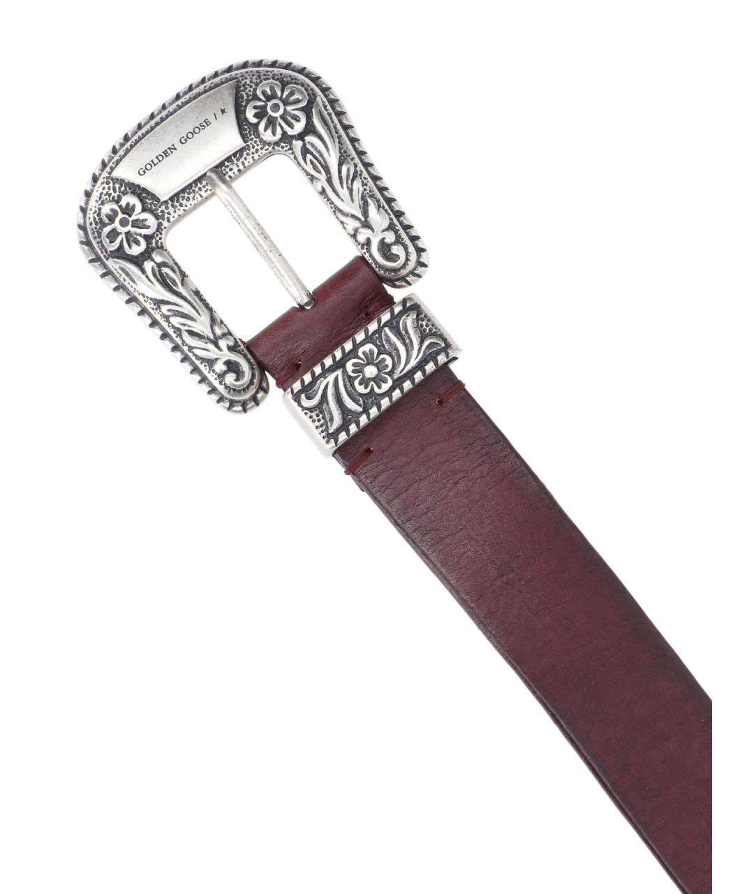 GOLDEN GOOSE DELUXE BRAND Красный кожаный ремень, фото 3