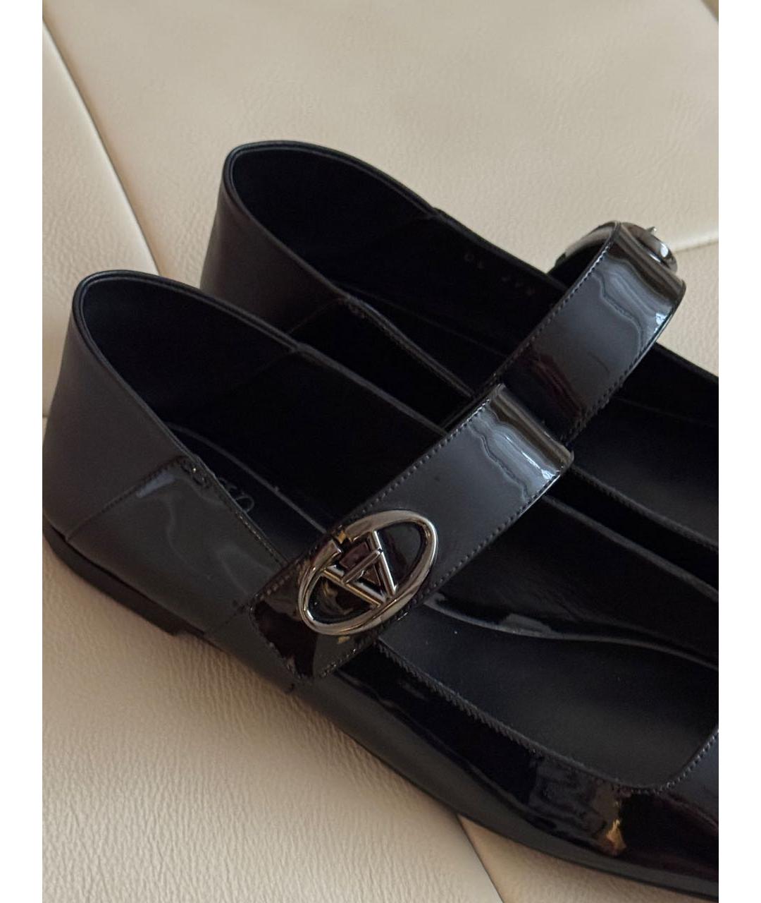 VALENTINO Черные балетки из лакированной кожи, фото 3