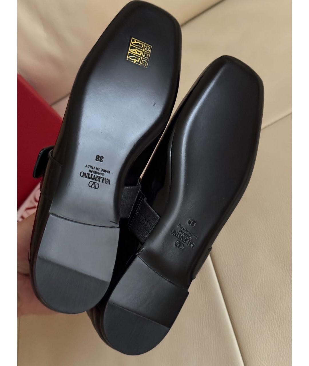 VALENTINO Черные балетки из лакированной кожи, фото 6