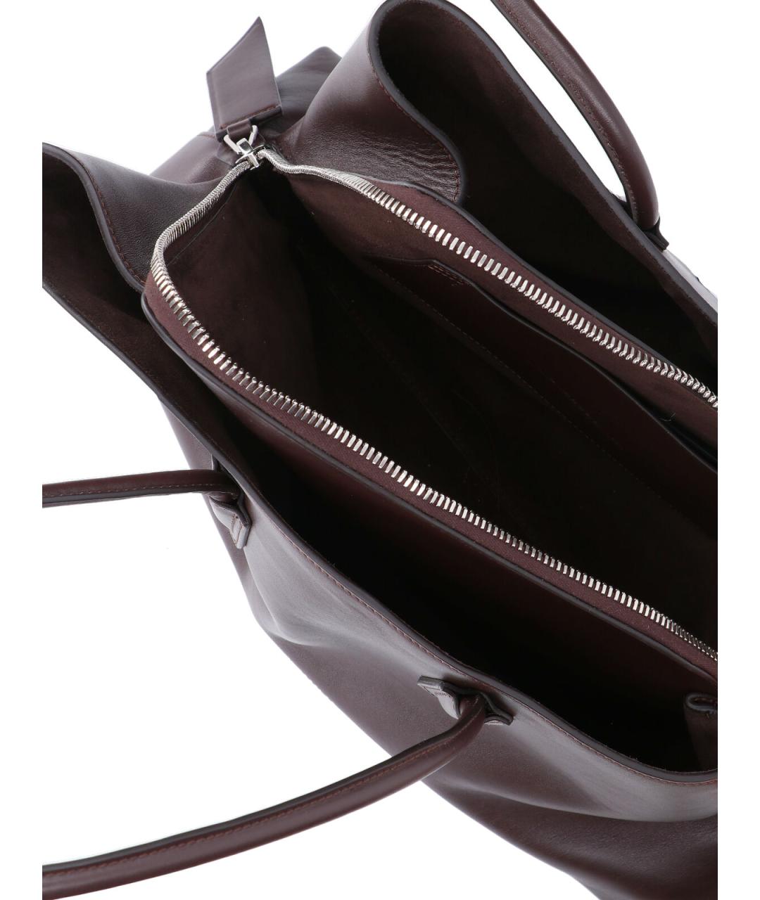 THE ATTICO Коричневая кожаная сумка тоут, фото 4