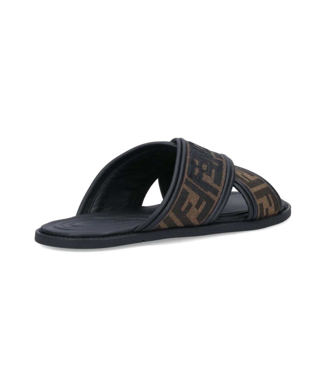 FENDI Коричневые сандалии, фото 4