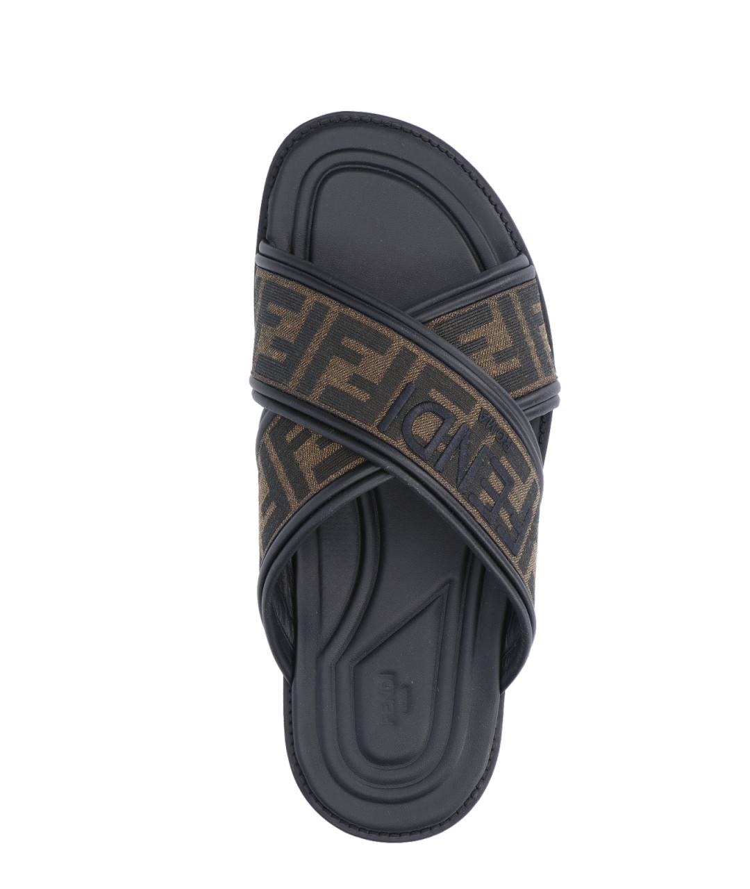 FENDI Коричневые сандалии, фото 5