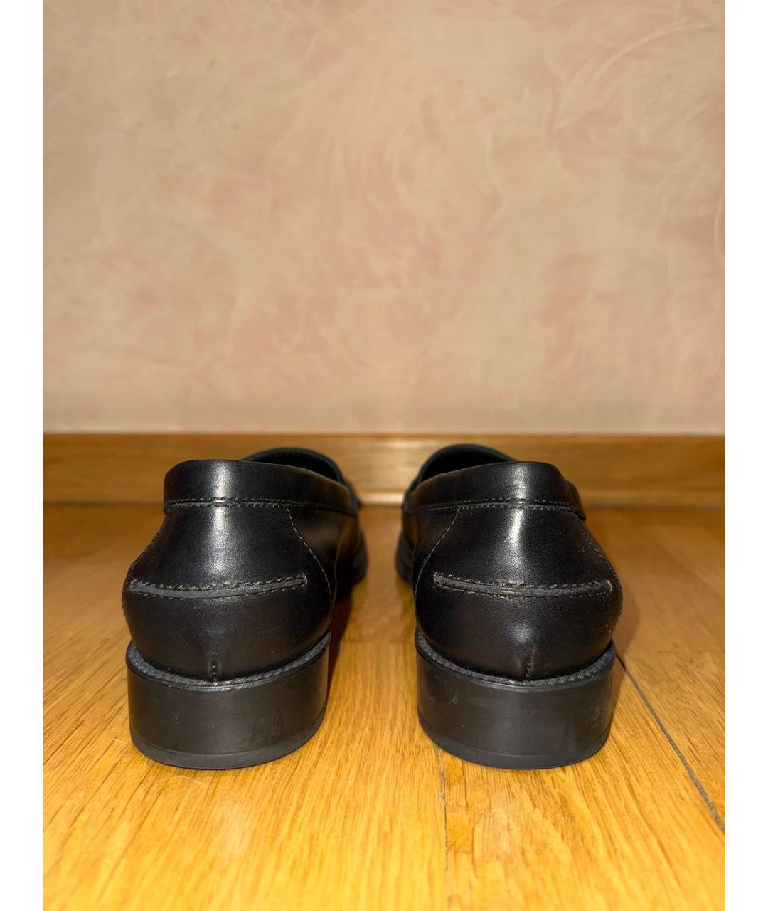 TOD'S Черные кожаные лоферы, фото 5