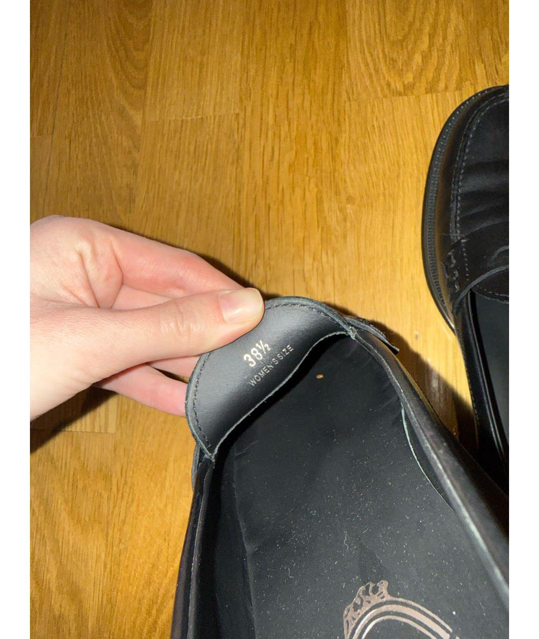 TOD'S Черные кожаные лоферы, фото 3