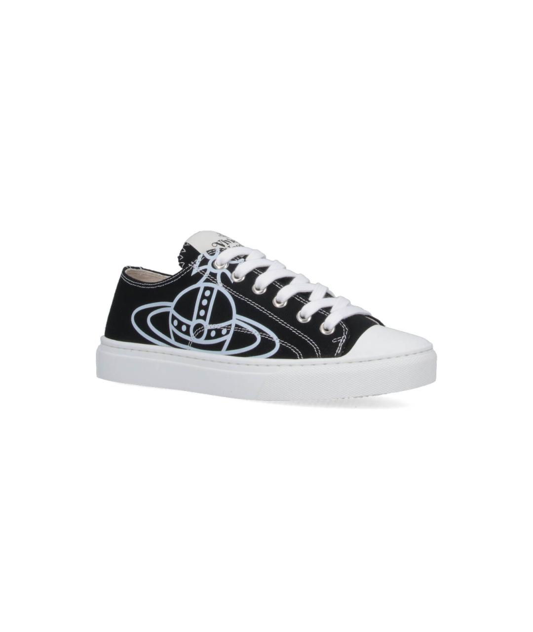 VIVIENNE WESTWOOD Черные текстильные кеды, фото 2