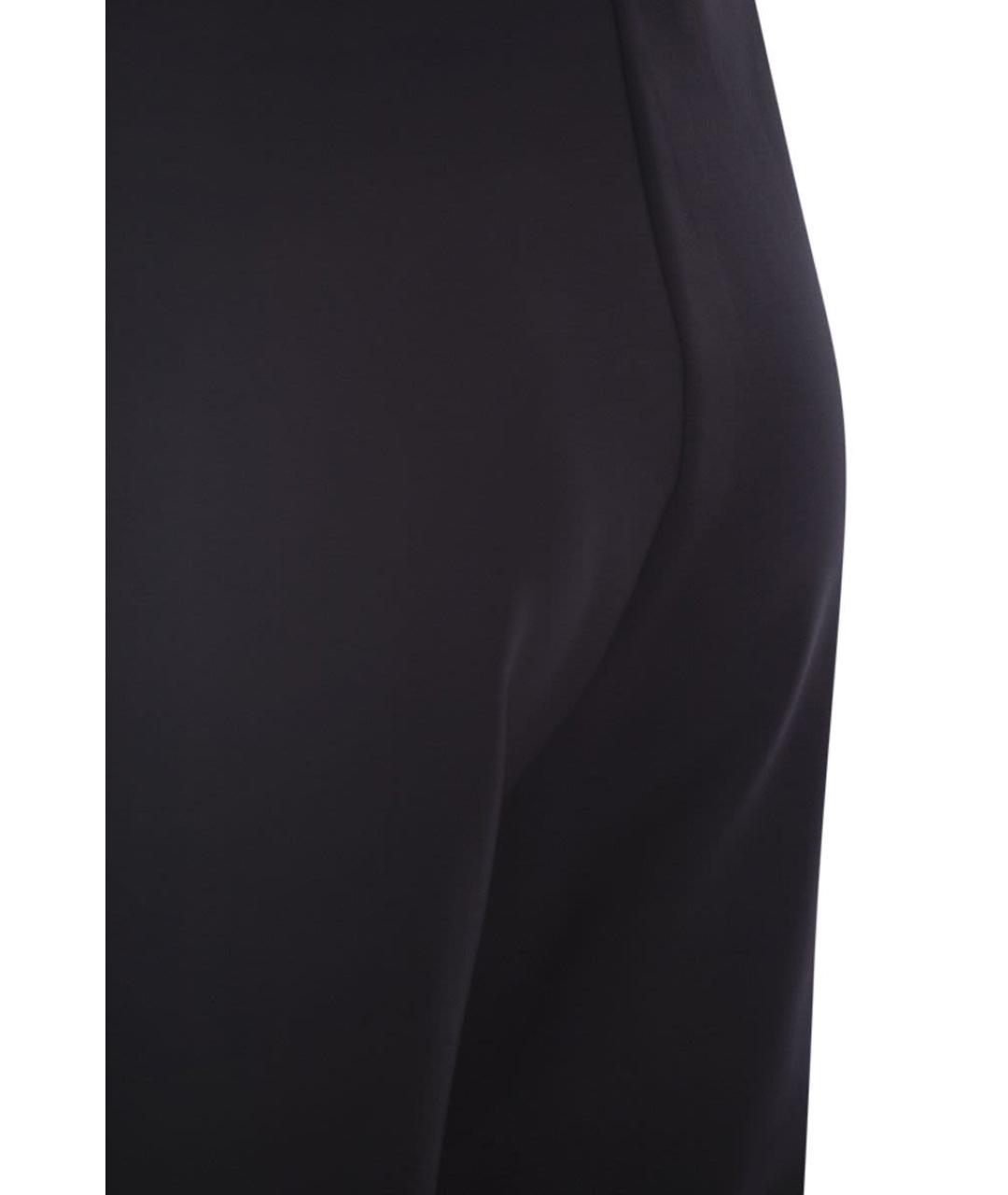 MAX MARA Темно-синие полиамидовые прямые брюки, фото 4