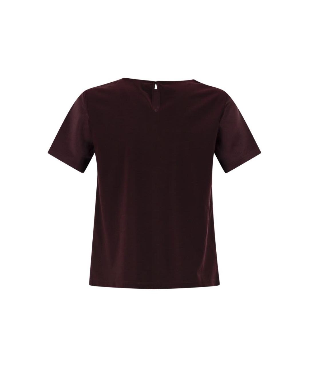 WEEKEND MAX MARA Бордовая полиэстеровая футболка, фото 2