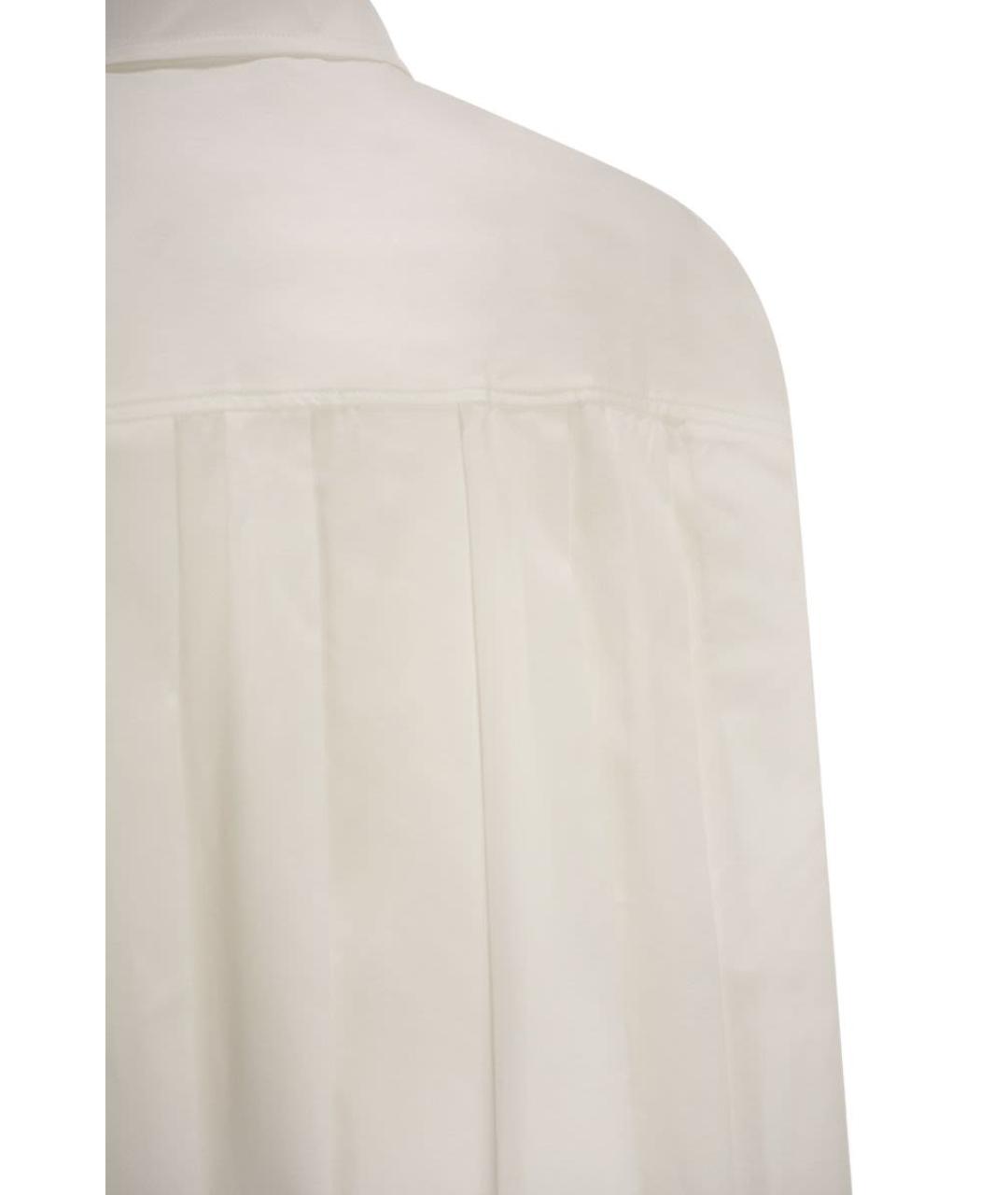WEEKEND MAX MARA Белая хлопковая рубашка, фото 4