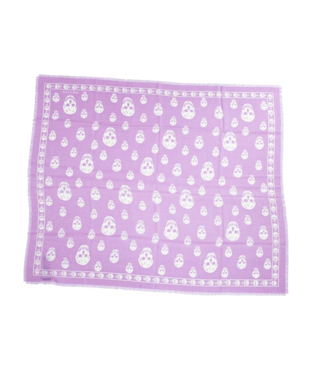 ALEXANDER MCQUEEN Фиолетовый шарф, фото 2