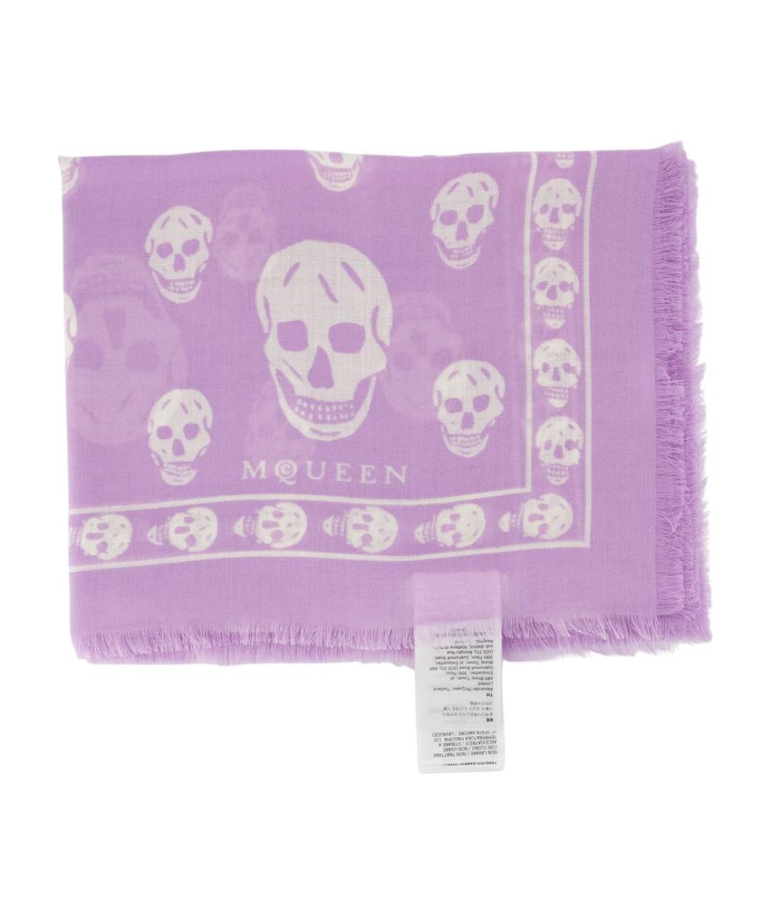 ALEXANDER MCQUEEN Фиолетовый шарф, фото 1