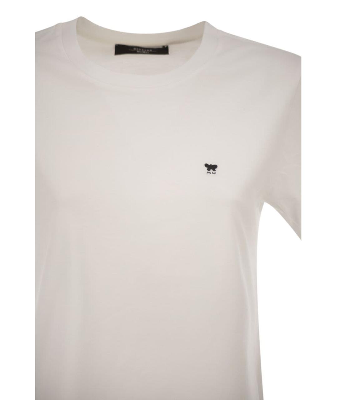 WEEKEND MAX MARA Белая хлопковая футболка, фото 4