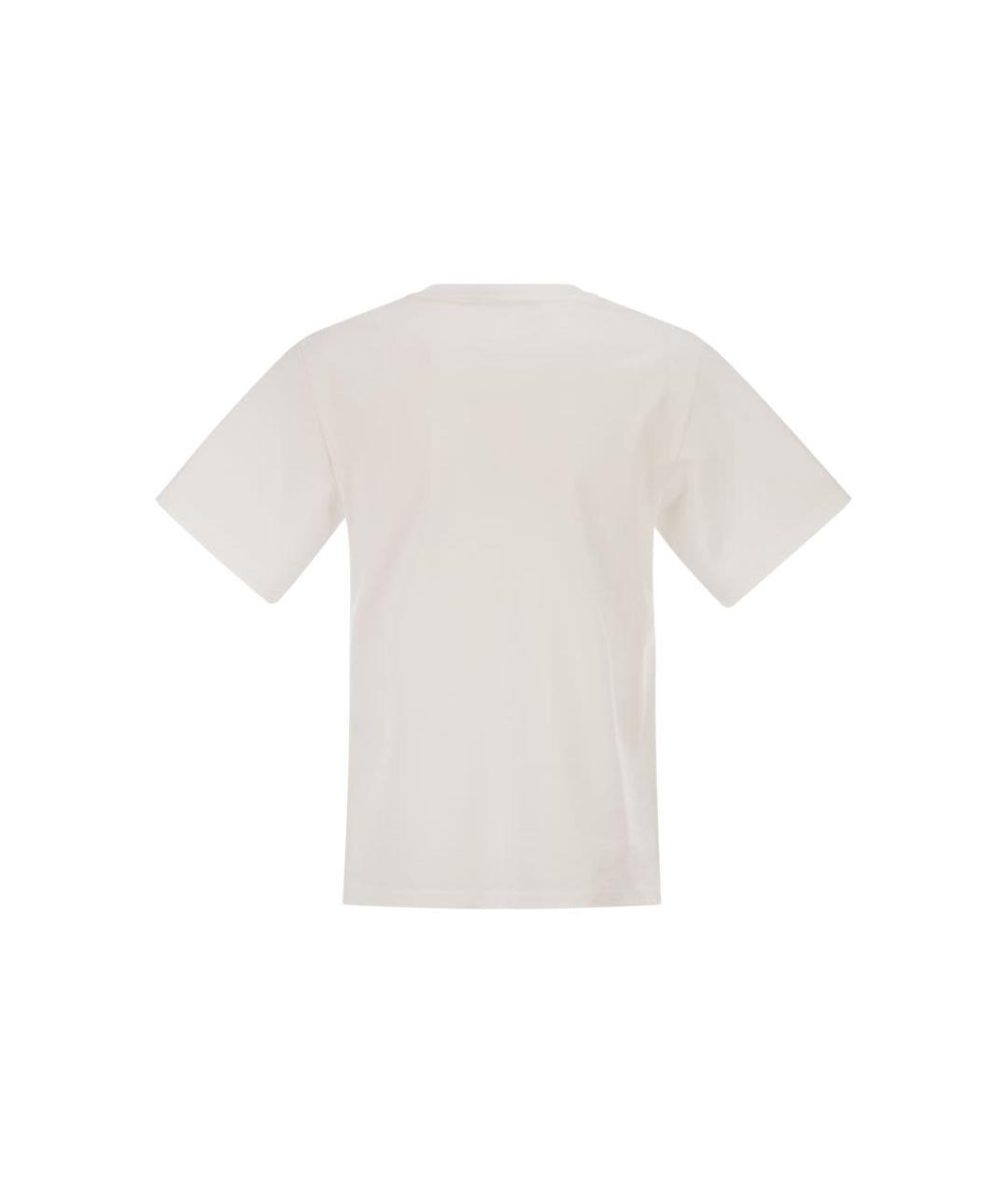 WEEKEND MAX MARA Белая хлопковая футболка, фото 2