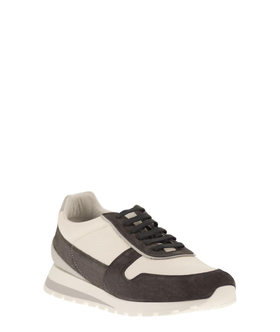 BRUNELLO CUCINELLI Кожаные низкие кроссовки / кеды, фото 2