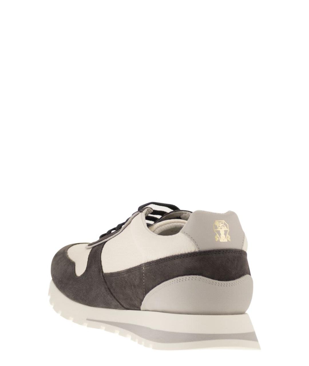 BRUNELLO CUCINELLI Кожаные низкие кроссовки / кеды, фото 3