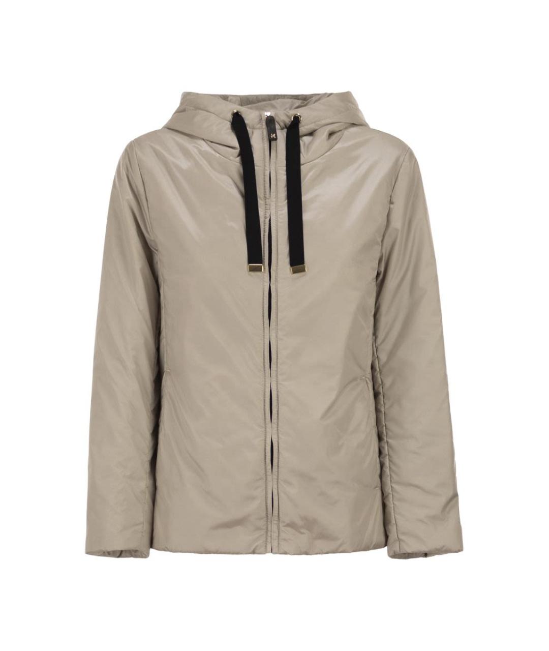 MAX MARA Бежевая полиэстеровая куртка, фото 1