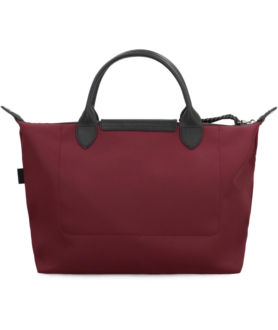 LONGCHAMP Бордовая бархатная сумка тоут, фото 4