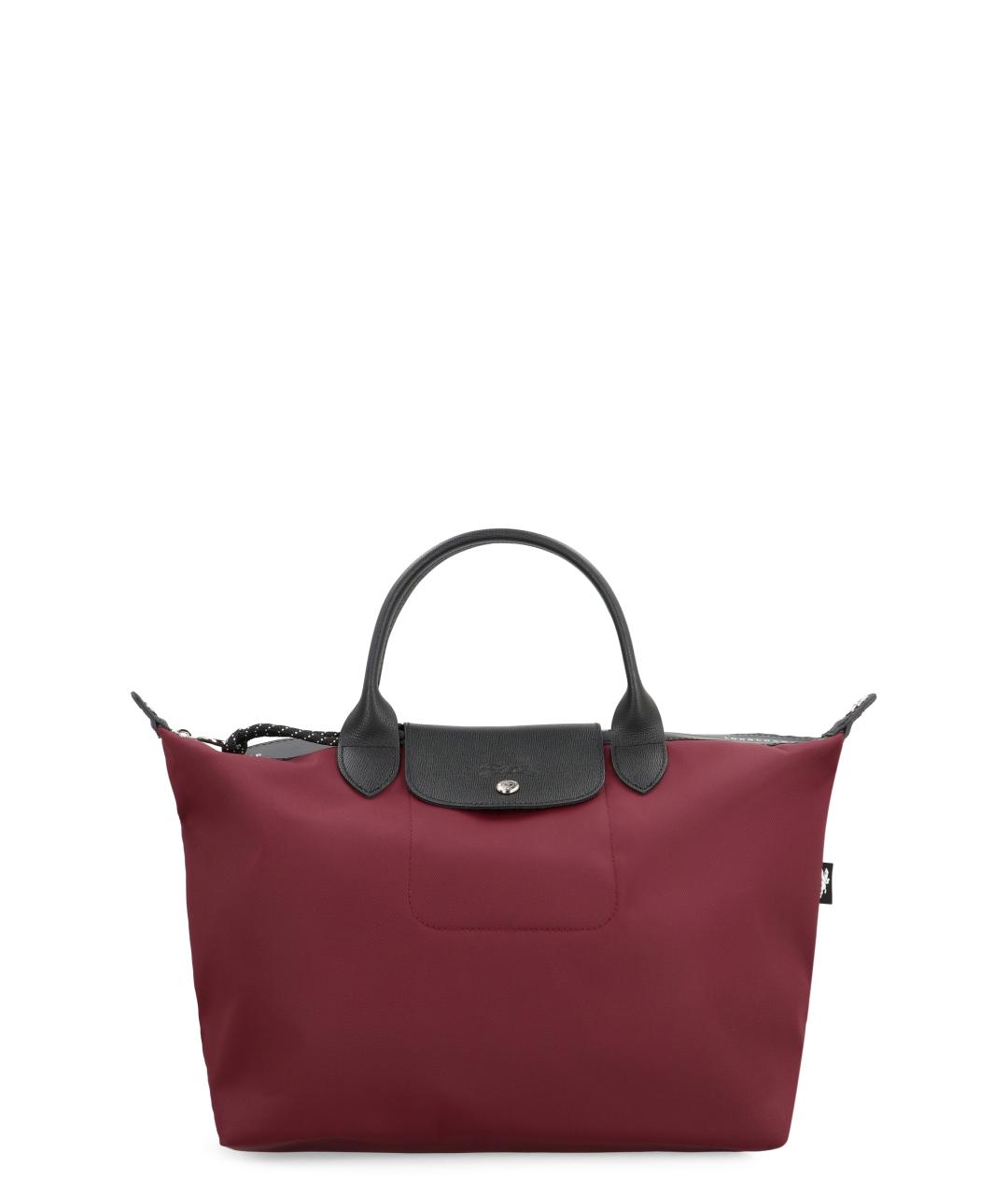 LONGCHAMP Бордовая бархатная сумка тоут, фото 1
