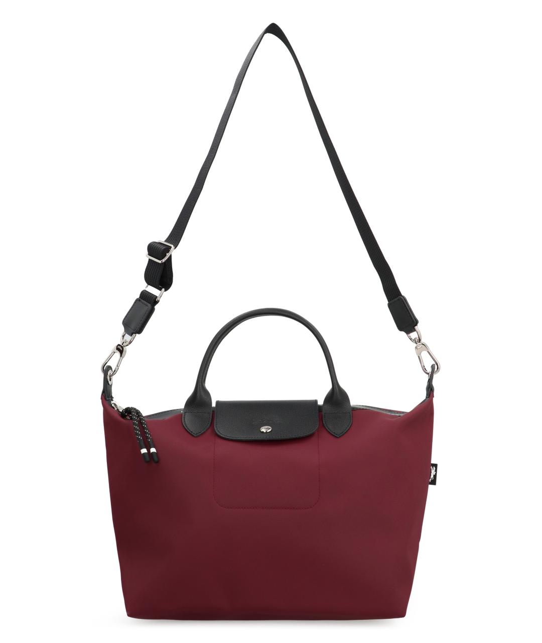 LONGCHAMP Бордовая бархатная сумка тоут, фото 5