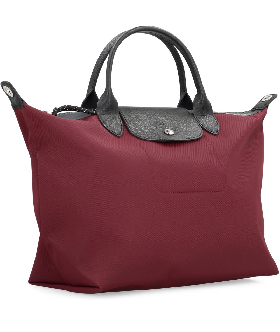 LONGCHAMP Бордовая бархатная сумка тоут, фото 3
