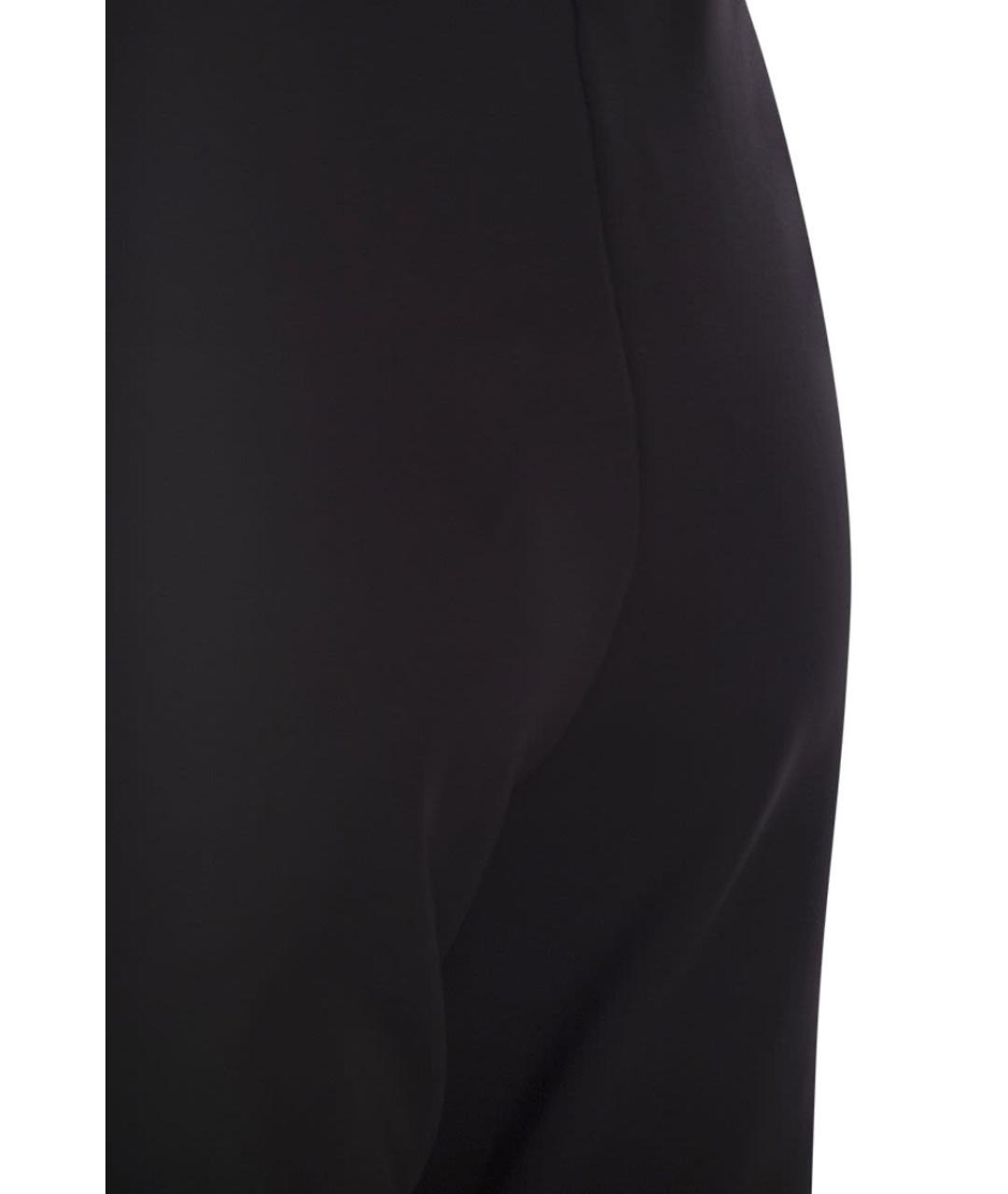 MAX MARA Черные полиамидовые прямые брюки, фото 4