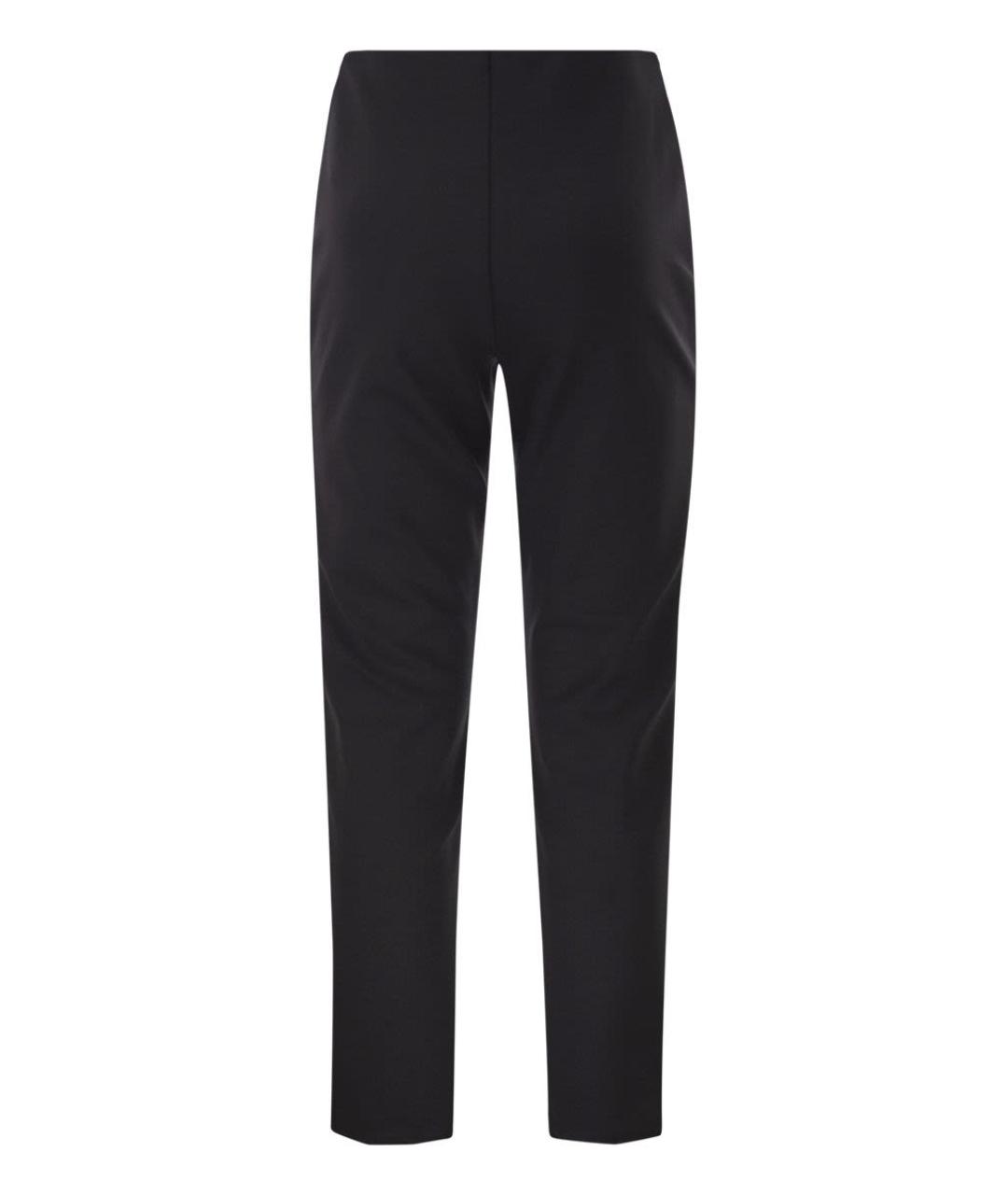 MAX MARA Черные полиамидовые прямые брюки, фото 2