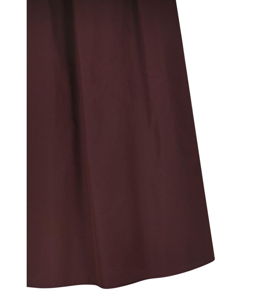 WEEKEND MAX MARA Бордовая полиэстеровая юбка миди, фото 4